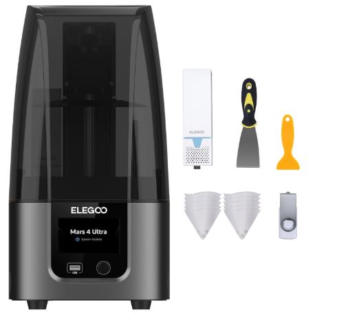 Elegoo Mars 4 Max resin 3D printer used for detailed miniatures