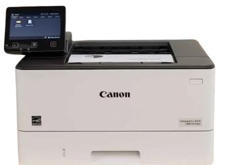 Laser printer on an office desk
